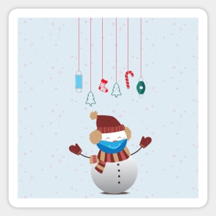 Christmas with snowman Sticker